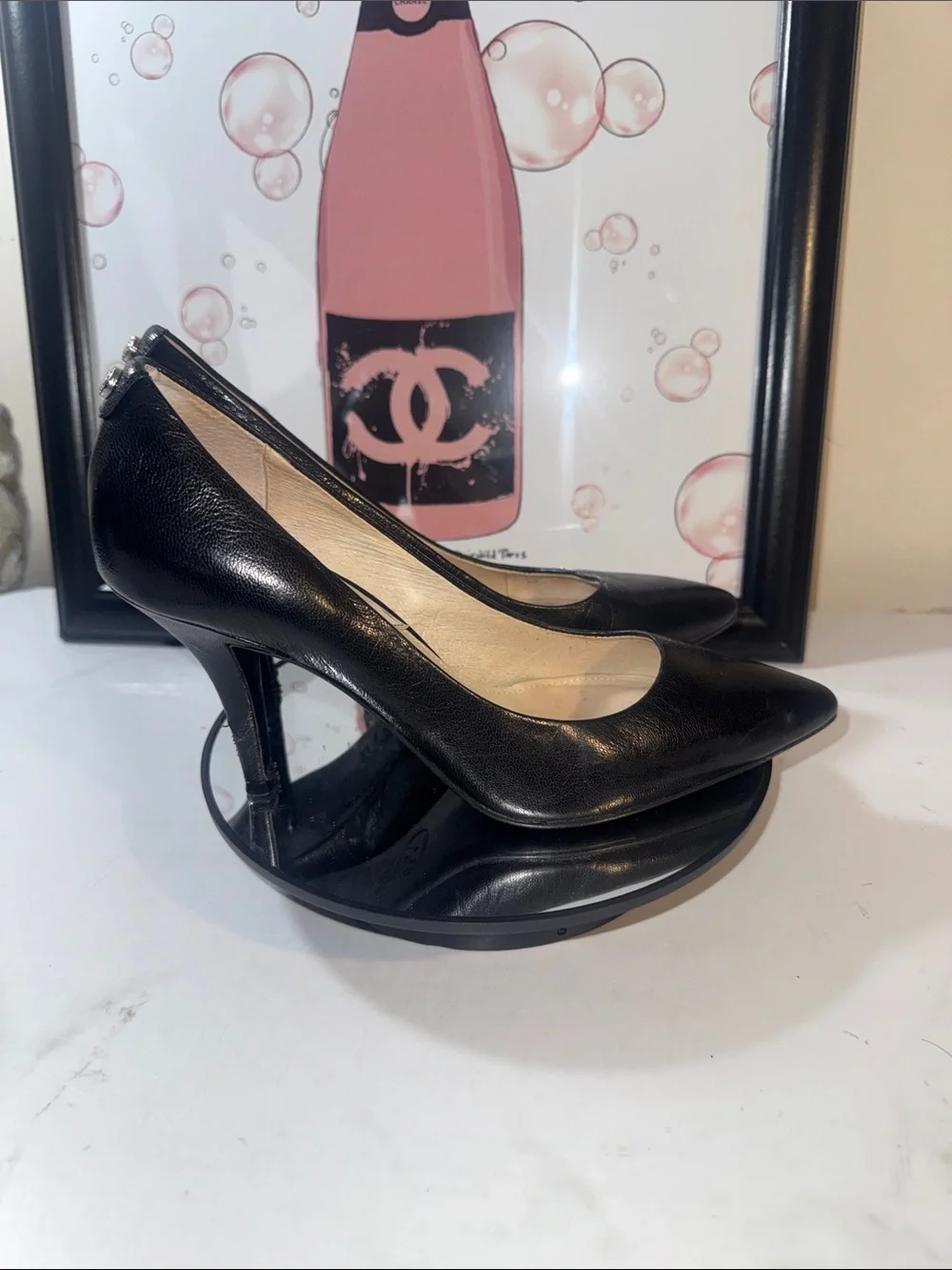Michael Kors Black Leather Pointed Toe Pumps - Women’s Size 5.5